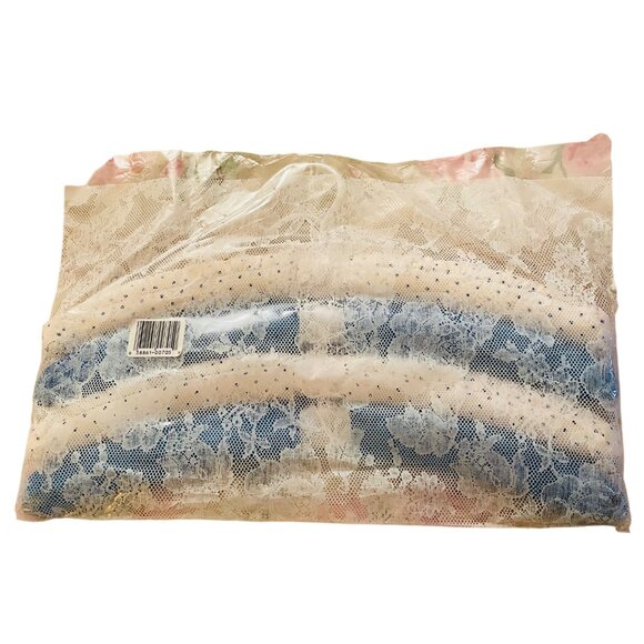 Padded Satin Hangers With Polka Dots  Accents Set Of 6 White Poka dot Blue 16" x - Picture 3 of 4